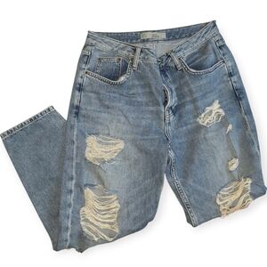 ❤️Topshop Blue Distressed Moto Hayden Jeans☆